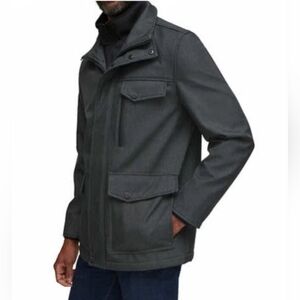 Marc New York Andrew Marc Wool Blend Utility Jacket Mens L Dark Gray Full Zip